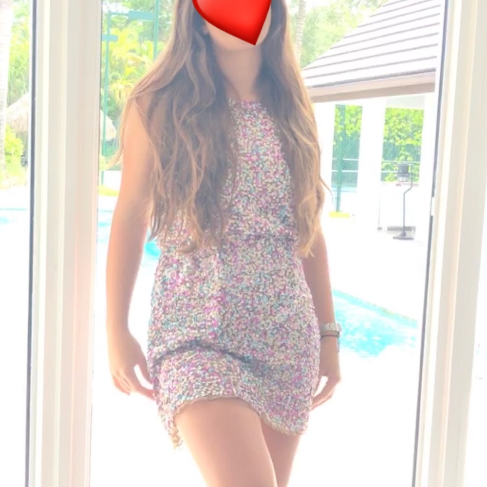 Peek multi-colored sequin dress.